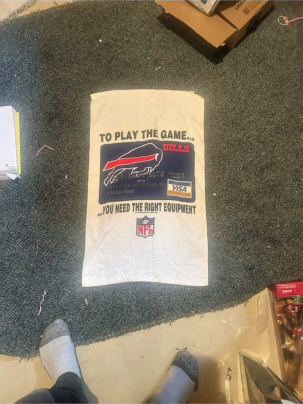 NFL Buffalo Bills hand Towel White & Blue 26 inch